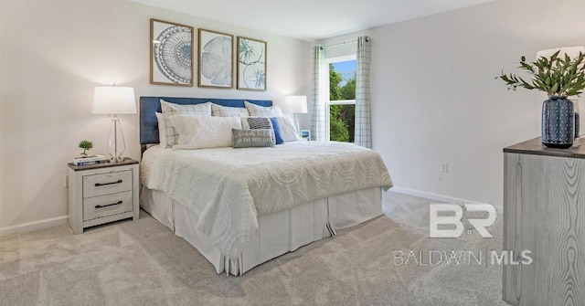 view of carpeted bedroom