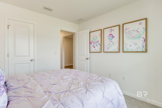 view of carpeted bedroom