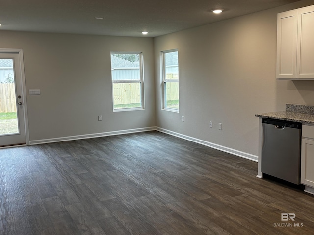13710 Logan Pl, Foley, AL 36535 - unfurnished dining area with dark wood-type flooring, baseboards, and recessed lighting