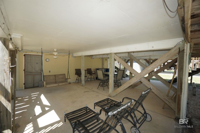 view of basement