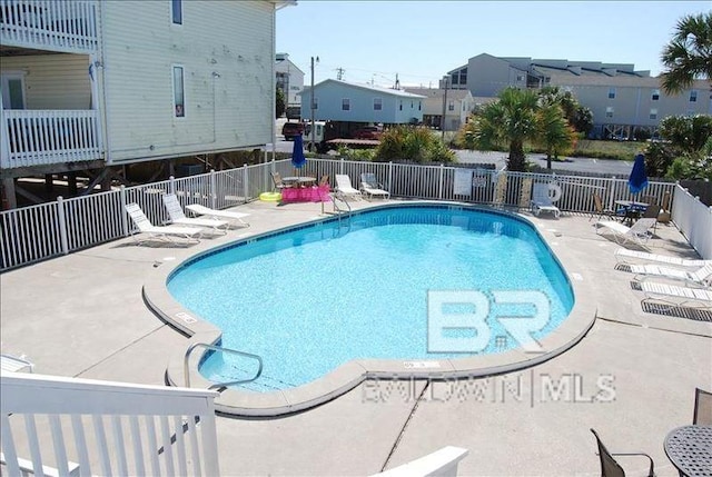 view of pool with a patio area