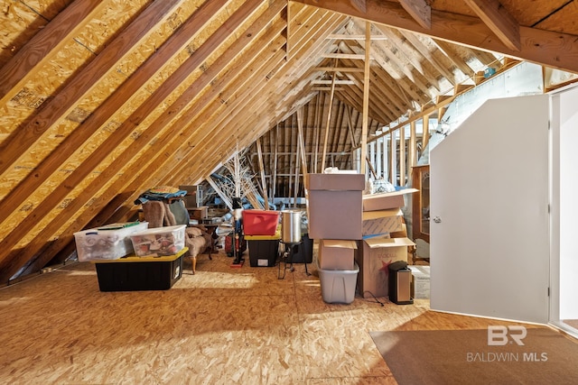 view of attic