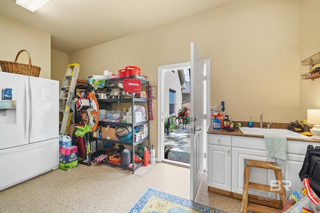 interior space featuring sink