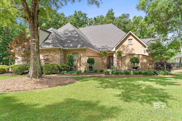 view of front of house with a front yard