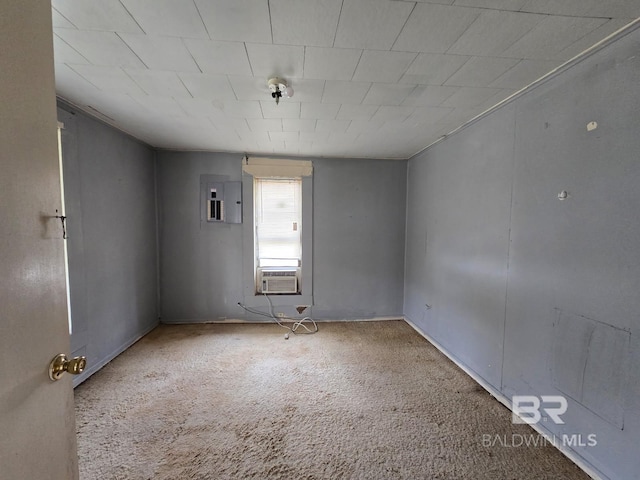 206 E Granberry St, Brewton, AL 36426 - unfurnished room with electric panel, cooling unit, and carpet floors