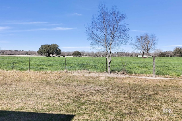 view of yard featuring a rural view