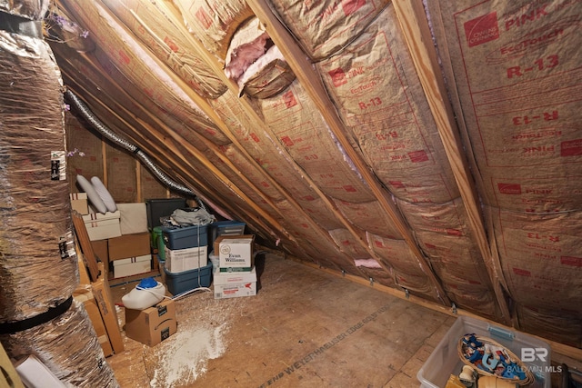 view of attic