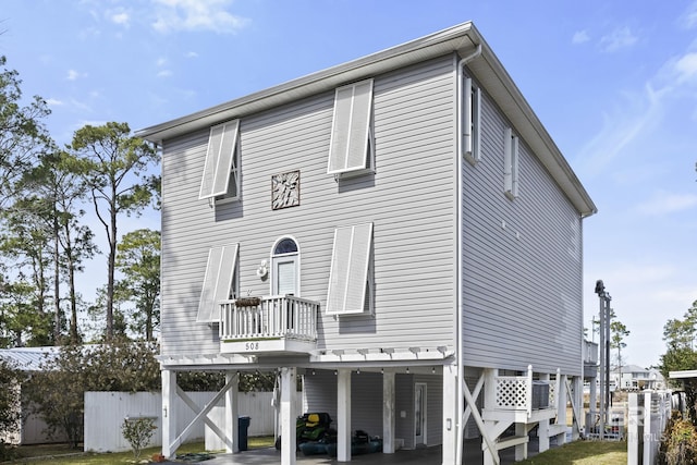 exterior space with a carport