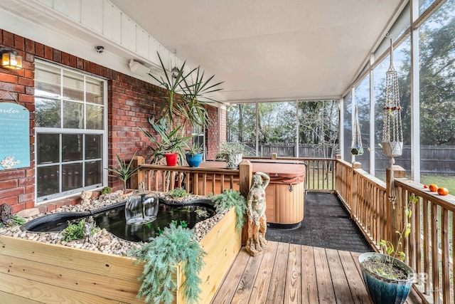 view of sunroom