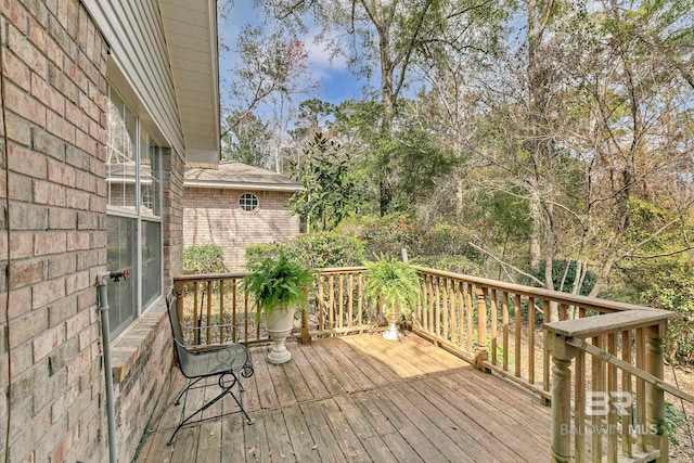 view of wooden deck