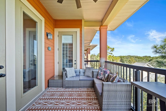 balcony with outdoor lounge area