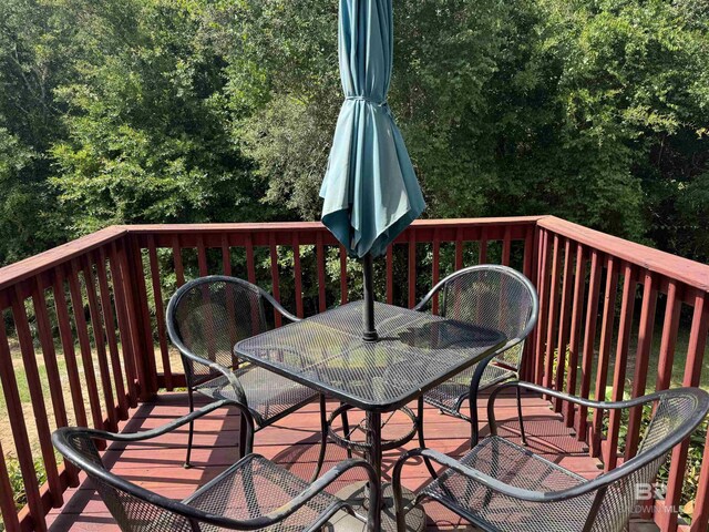 6811 Spaniel Dr Unit C, Spanish Fort, AL 36527 - wooden deck featuring outdoor dining area