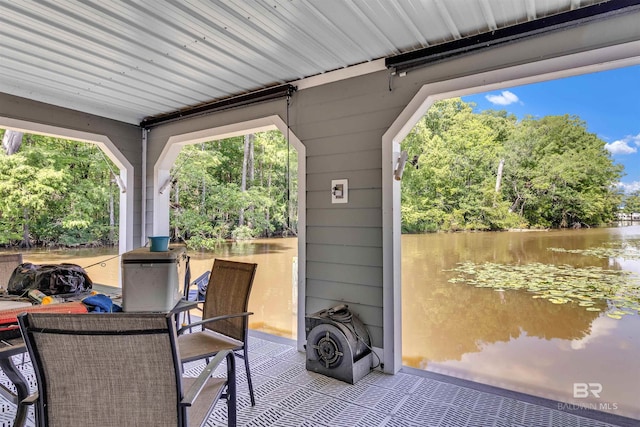 42168 Bayou Rd, Bay Minette, AL 36507 - view of patio with a water view and view of scattered trees