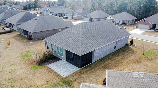 aerial view featuring a residential view