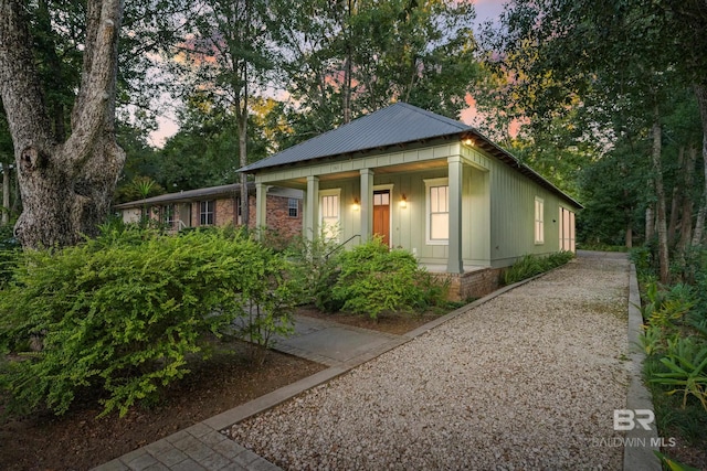 view of front of property with a porch