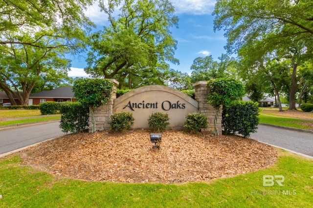 view of community sign