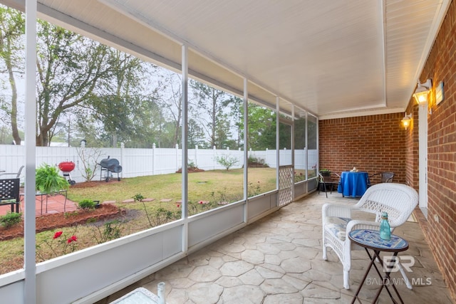 view of sunroom