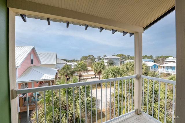 balcony with a residential view