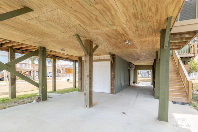 view of patio with stairs