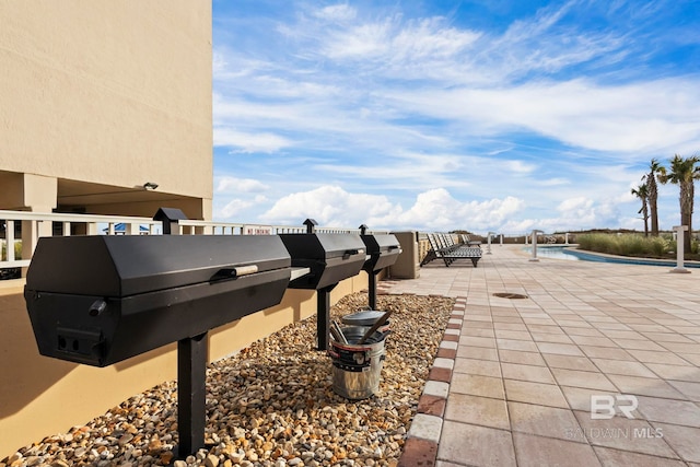 view of patio / terrace featuring a grill
