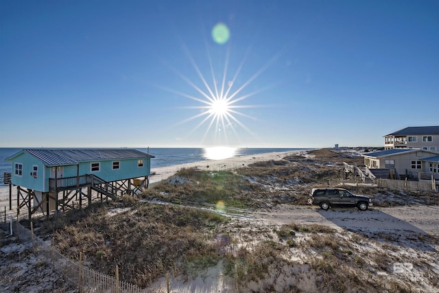 property view of water with a view of the beach