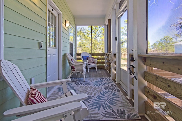 view of sunroom