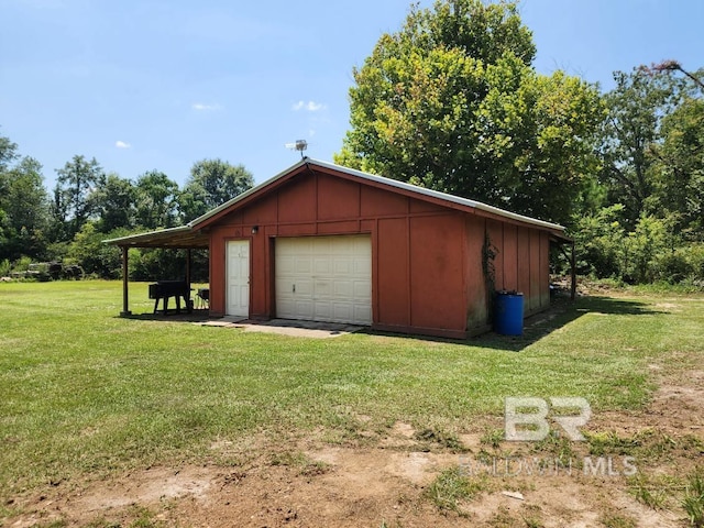 garage with a garage