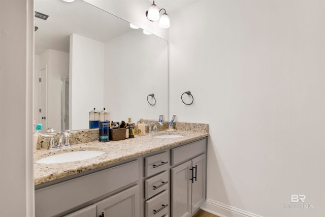 bathroom with vanity