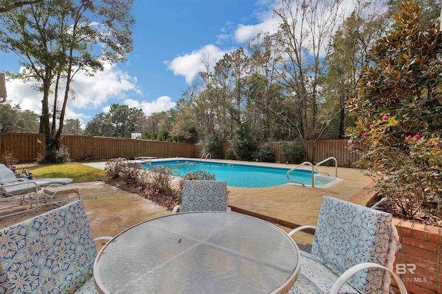 view of pool with a patio