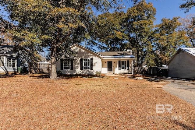 view of ranch-style home