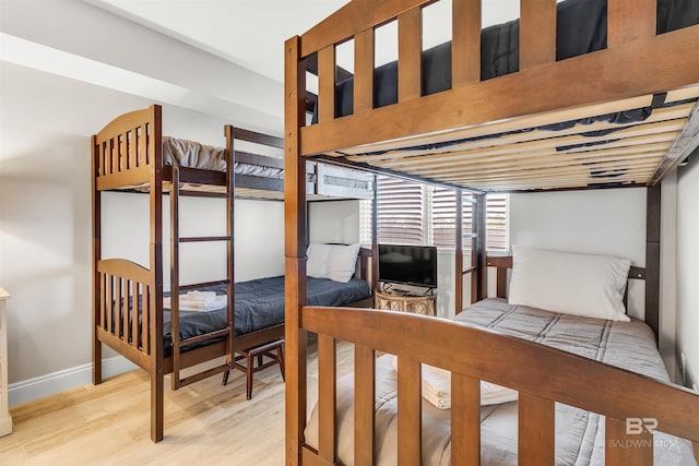 bedroom featuring light hardwood / wood-style floors