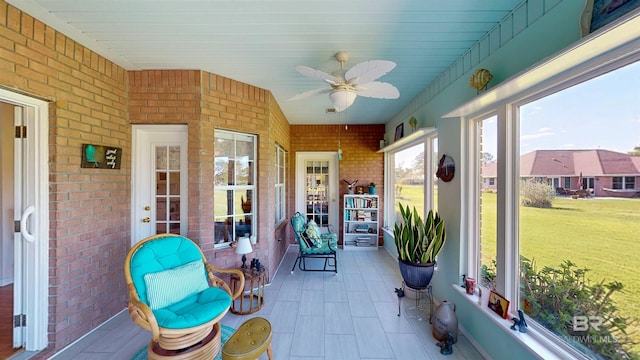 22355 County Road 12, Foley, AL 36535 - sunroom featuring ceiling fan