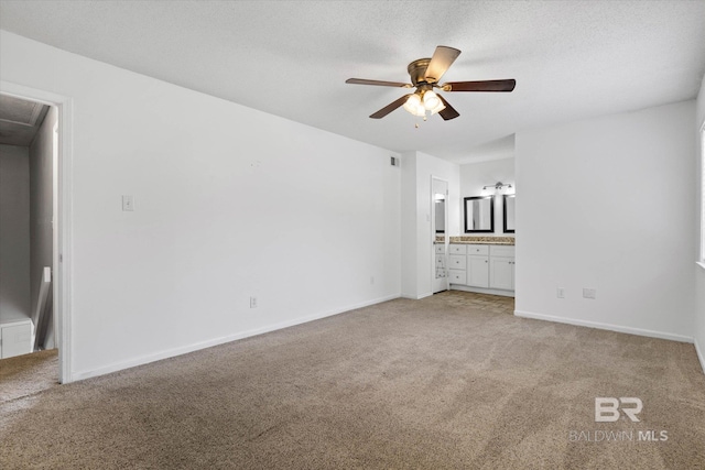 6701 Dickens Ferry Rd Unit 40, Mobile, AL 36608 - unfurnished living room with light carpet, ceiling fan, and baseboards