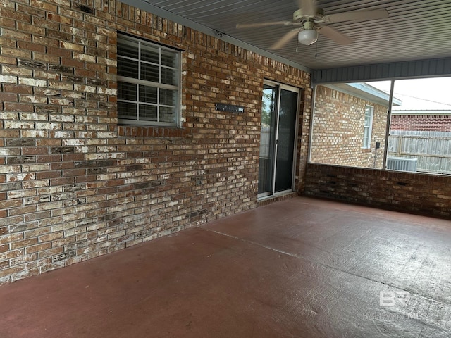 view of patio / terrace with ceiling fan