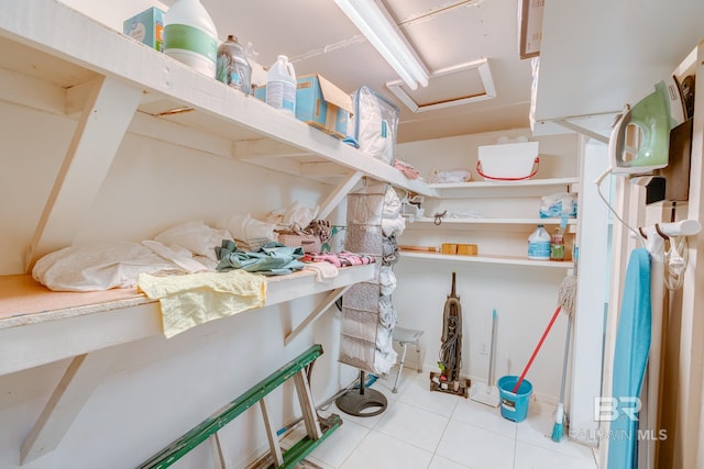 view of storage room