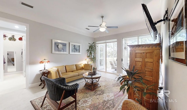 200 Peninsula Blvd Unit A202, Gulf Shores, AL 36542 - living area featuring ceiling fan and recessed lighting