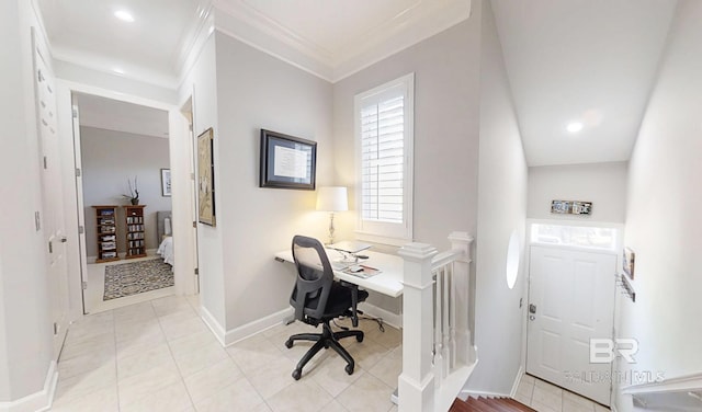 200 Peninsula Blvd Unit A202, Gulf Shores, AL 36542 - office space with healthy amount of natural light, crown molding, and light tile patterned floors