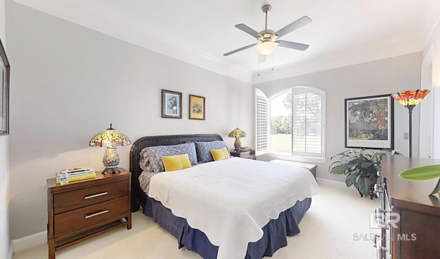 200 Peninsula Blvd Unit A202, Gulf Shores, AL 36542 - bedroom with light colored carpet and ceiling fan