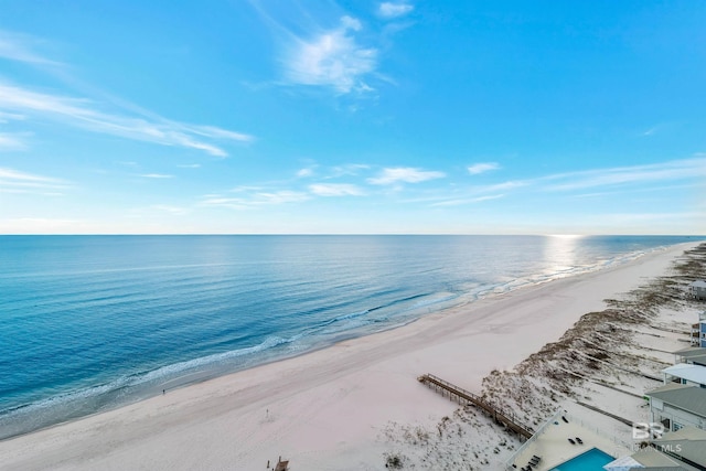 property view of water with a view of the beach