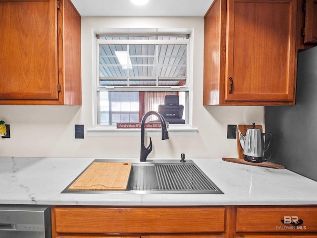 kitchen featuring dishwasher and sink