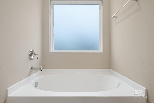 bathroom featuring a washtub