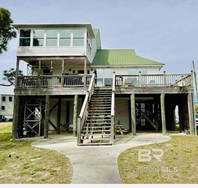 view of building exterior with stairway