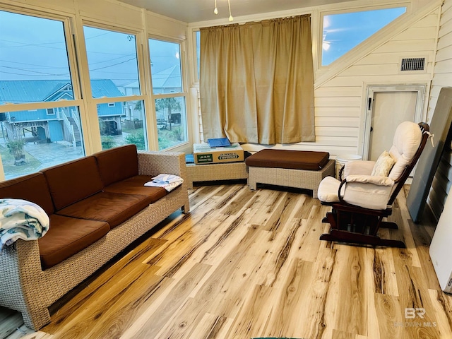 view of sunroom