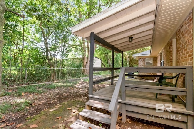 2105 Upham Pl, Mobile, AL 36607 - view of wooden deck