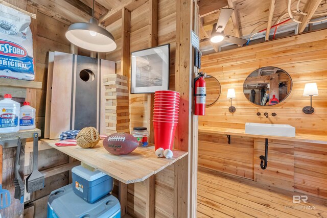 486 E Bernard Ct, Gulf Shores, AL 36542 - detailed view of a fire extinguisher and wood walls