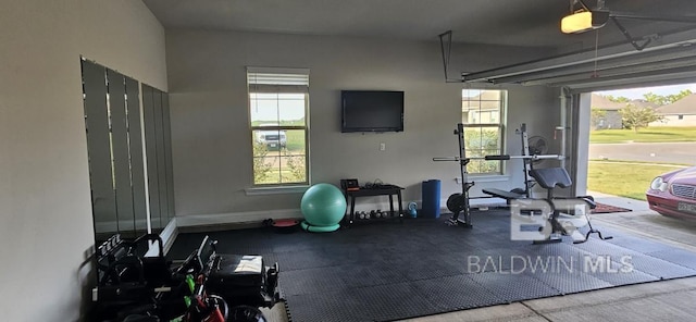 view of exercise room