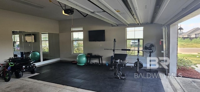 view of workout room