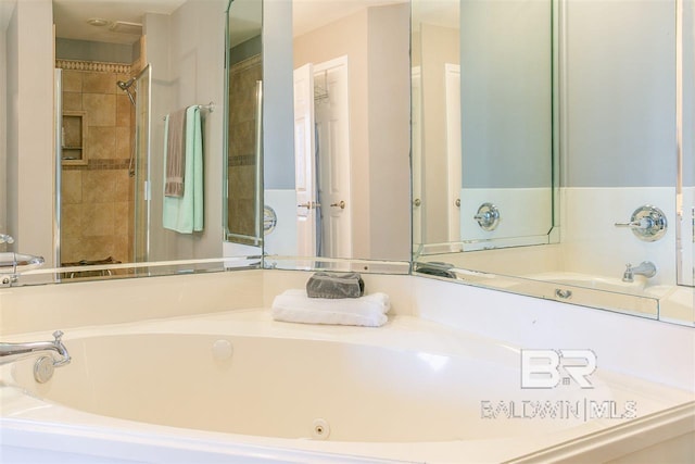 full bathroom with a bathing tub