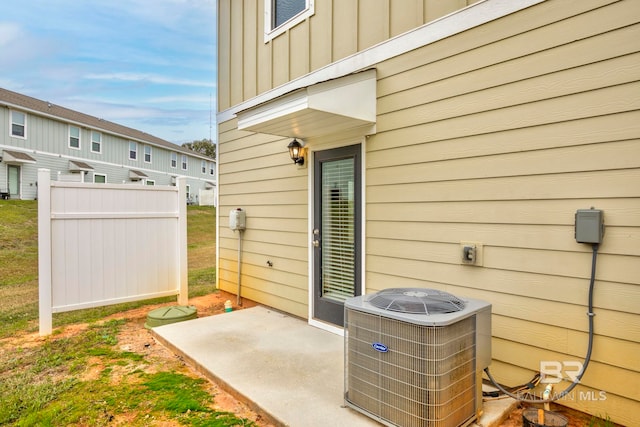 view of patio / terrace featuring central air condition unit