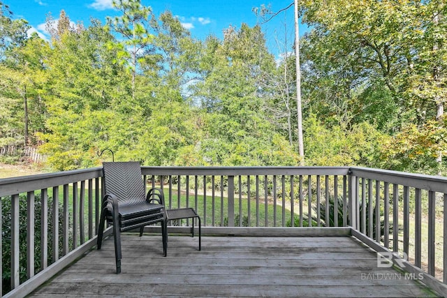 view of wooden deck